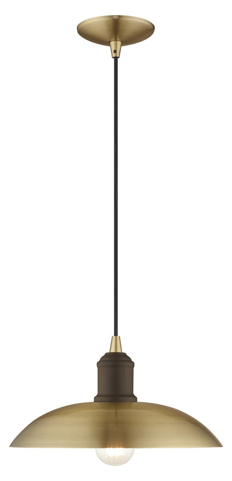 Metal Shade 12.5 Inch 1 Light Mini Pendant