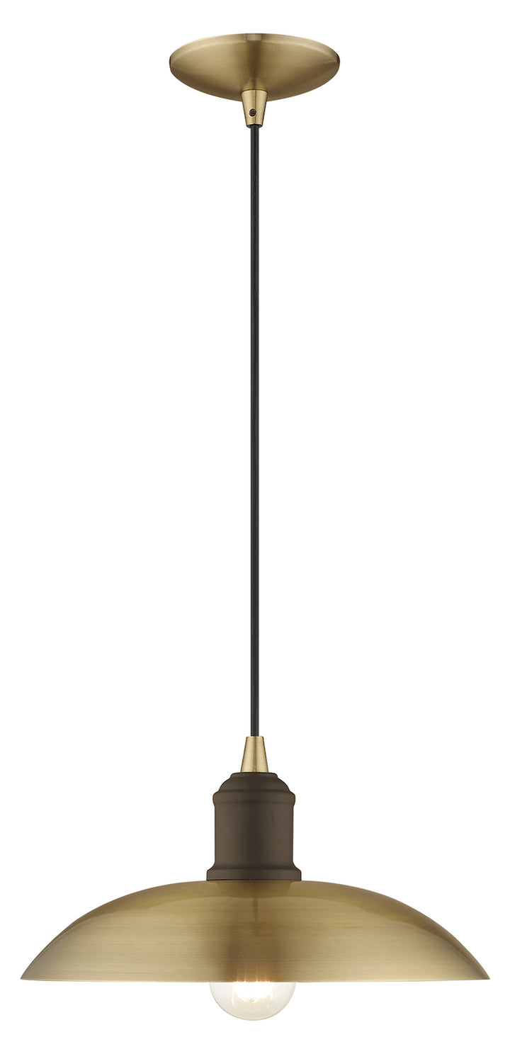 Metal Shade 12.5 Inch 1 Light Mini Pendant