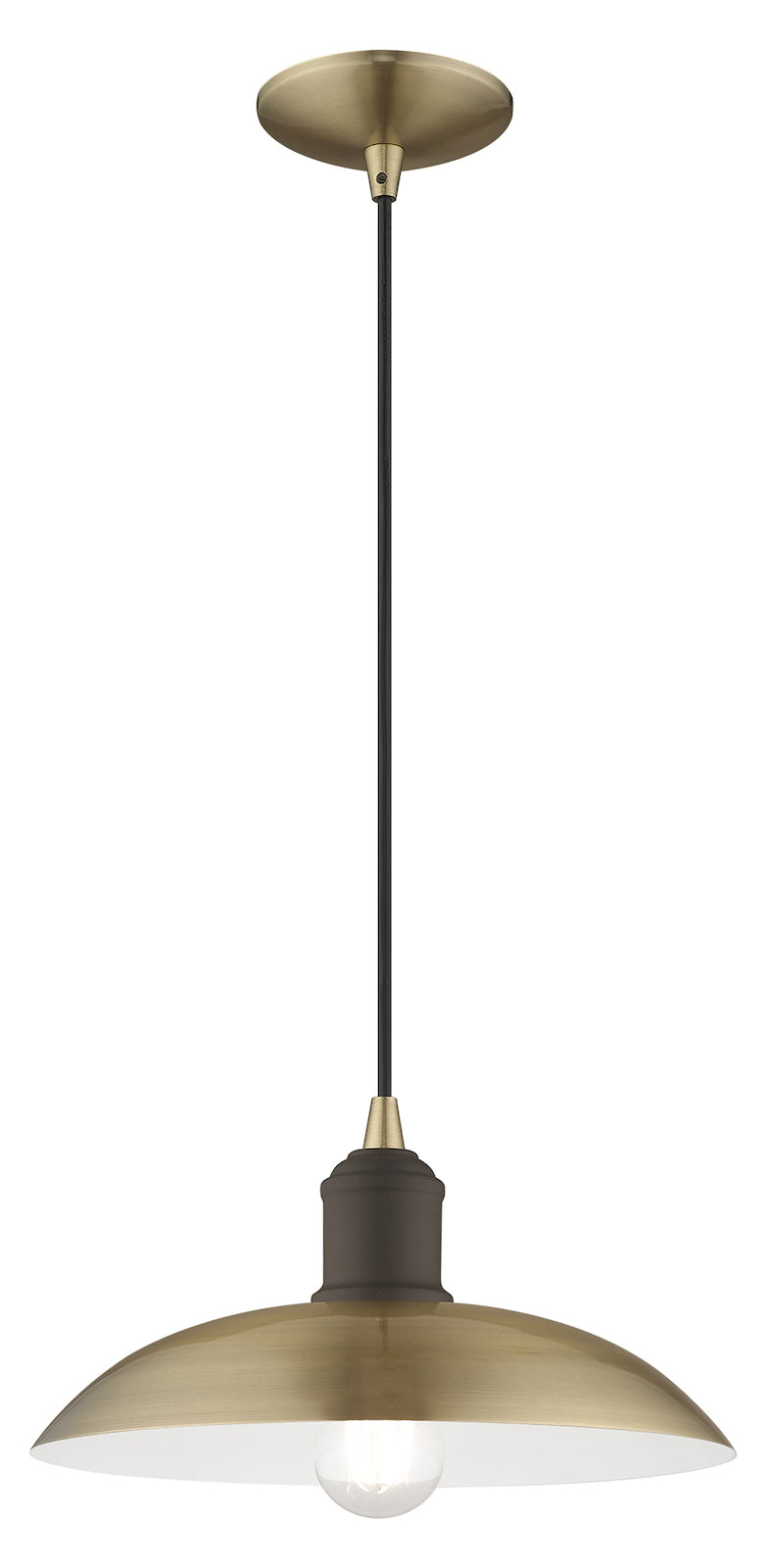 Metal Shade 12.5 Inch 1 Light Mini Pendant