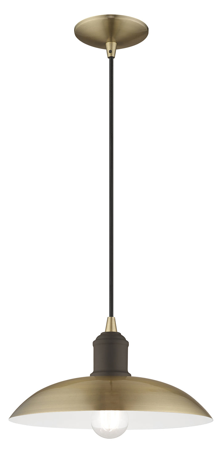 Metal Shade 12.5 Inch 1 Light Mini Pendant