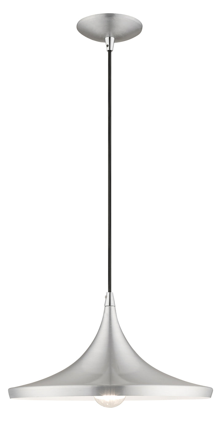 Metal Shade 14 Inch 1 Light Mini Pendant by Livex Lighting