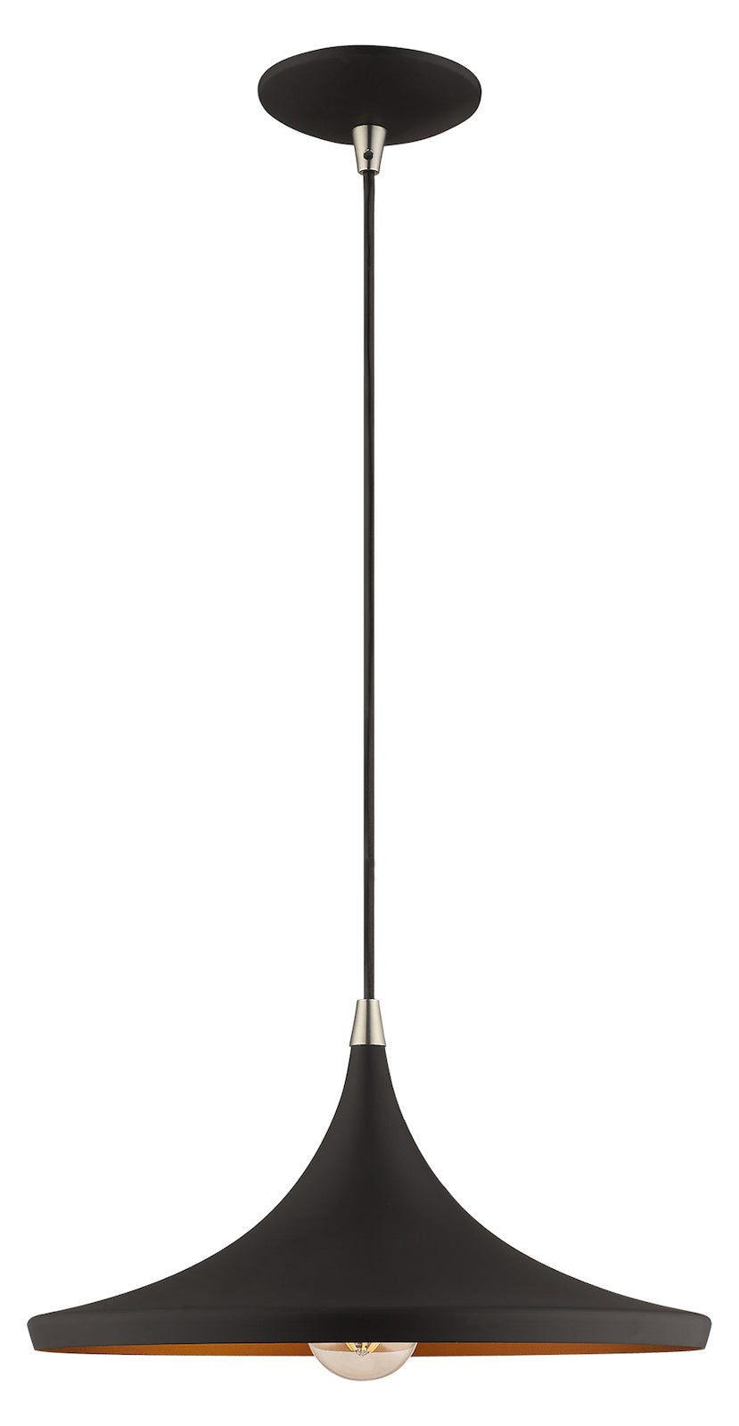 Metal Shade 14 Inch 1 Light Mini Pendant