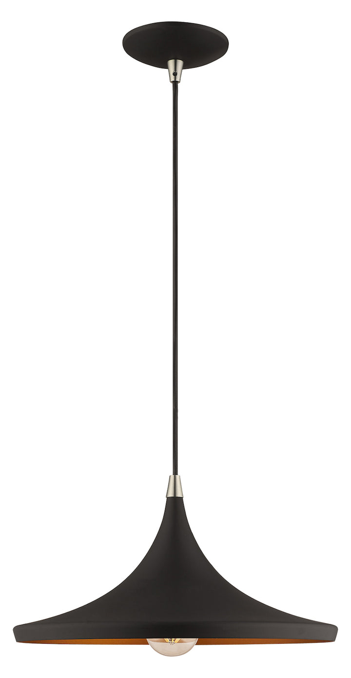 Metal Shade 14 Inch 1 Light Mini Pendant