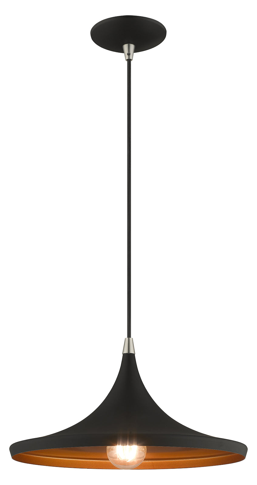 Metal Shade 14 Inch 1 Light Mini Pendant