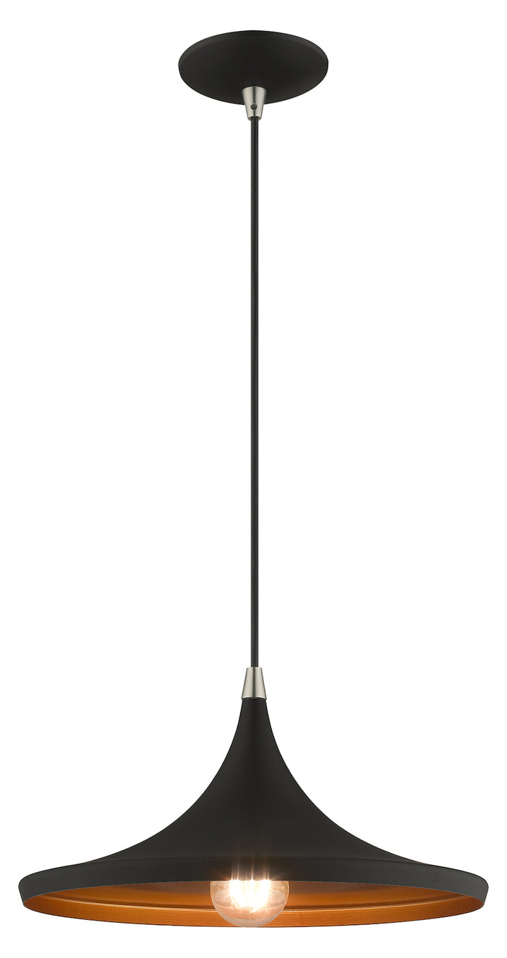 Metal Shade 14 Inch 1 Light Mini Pendant