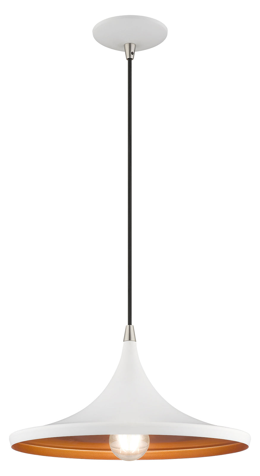 Metal Shade 14 Inch 1 Light Mini Pendant