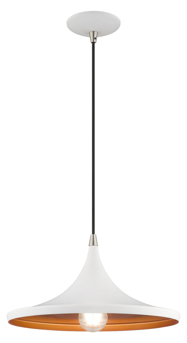 Metal Shade 14 Inch 1 Light Mini Pendant