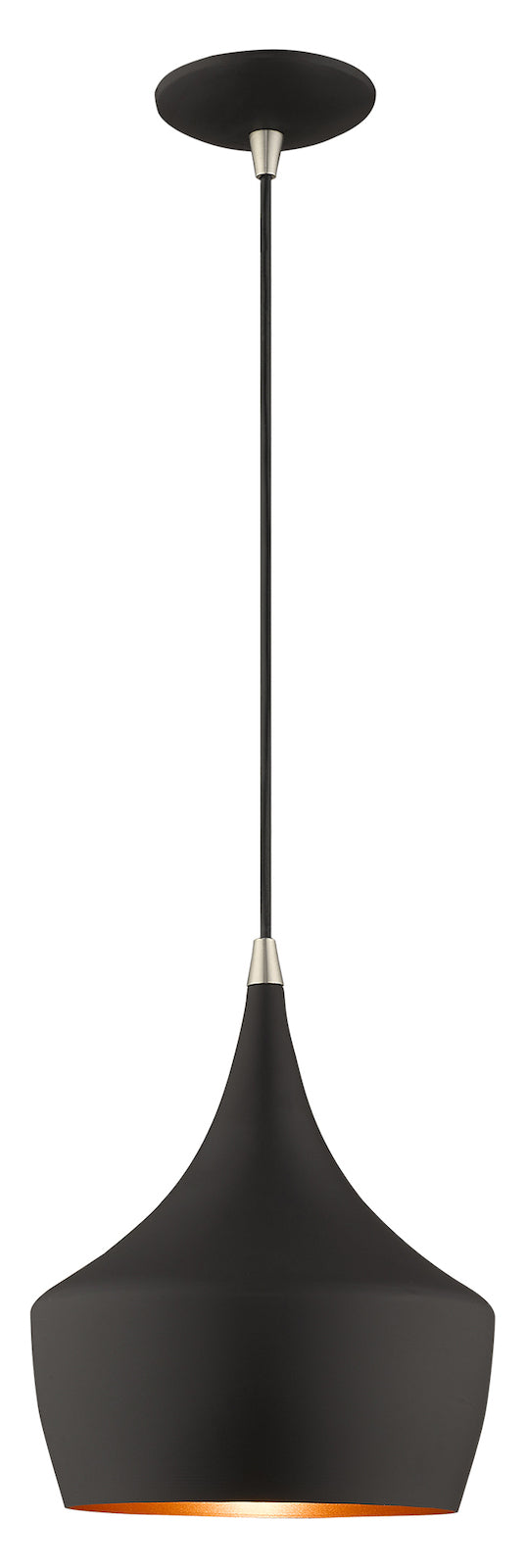 Metal Shade 9.5 Inch 1 Light Mini Pendant by Livex Lighting