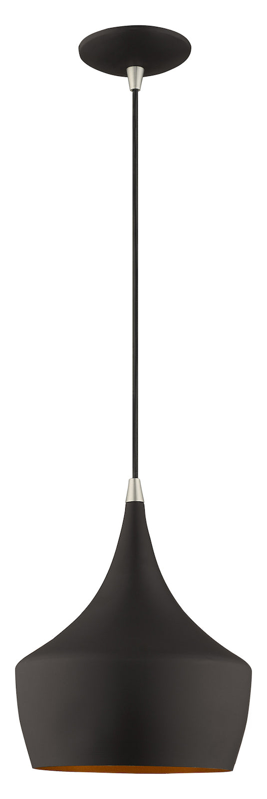 Metal Shade 9.5 Inch 1 Light Mini Pendant