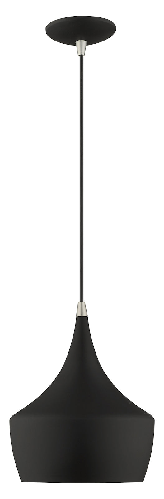 Metal Shade 9.5 Inch 1 Light Mini Pendant