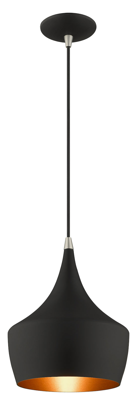 Metal Shade 9.5 Inch 1 Light Mini Pendant