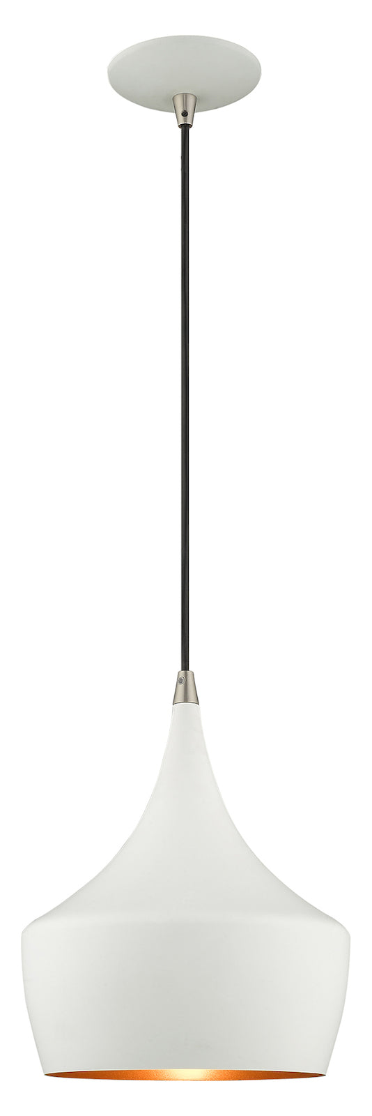Metal Shade 9.5 Inch 1 Light Mini Pendant by Livex Lighting
