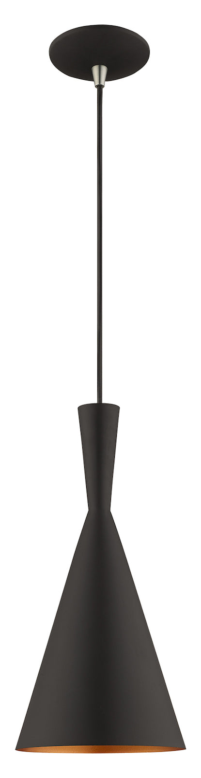 Metal Shade 7.25 Inch 1 Light Mini Pendant by Livex Lighting