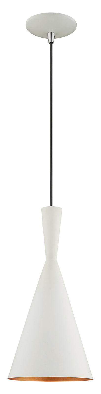 Metal Shade 7.25 Inch 1 Light Mini Pendant by Livex Lighting