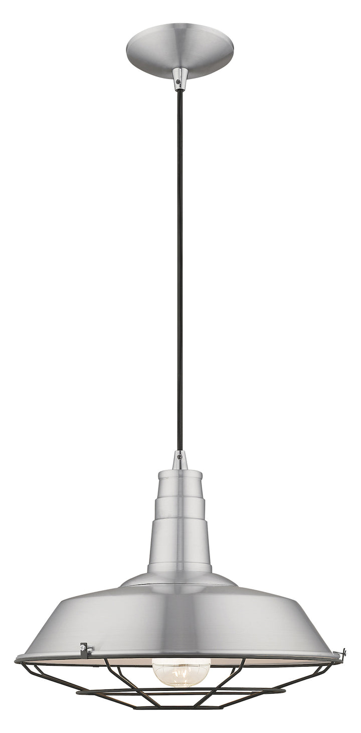 Metal Shade 14 Inch 1 Light Mini Pendant by Livex Lighting