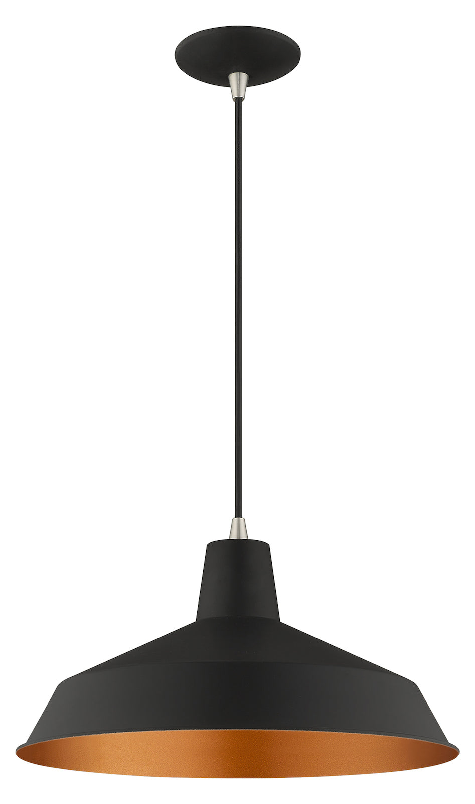 Metal Shade 16 Inch 1 Light Mini Pendant