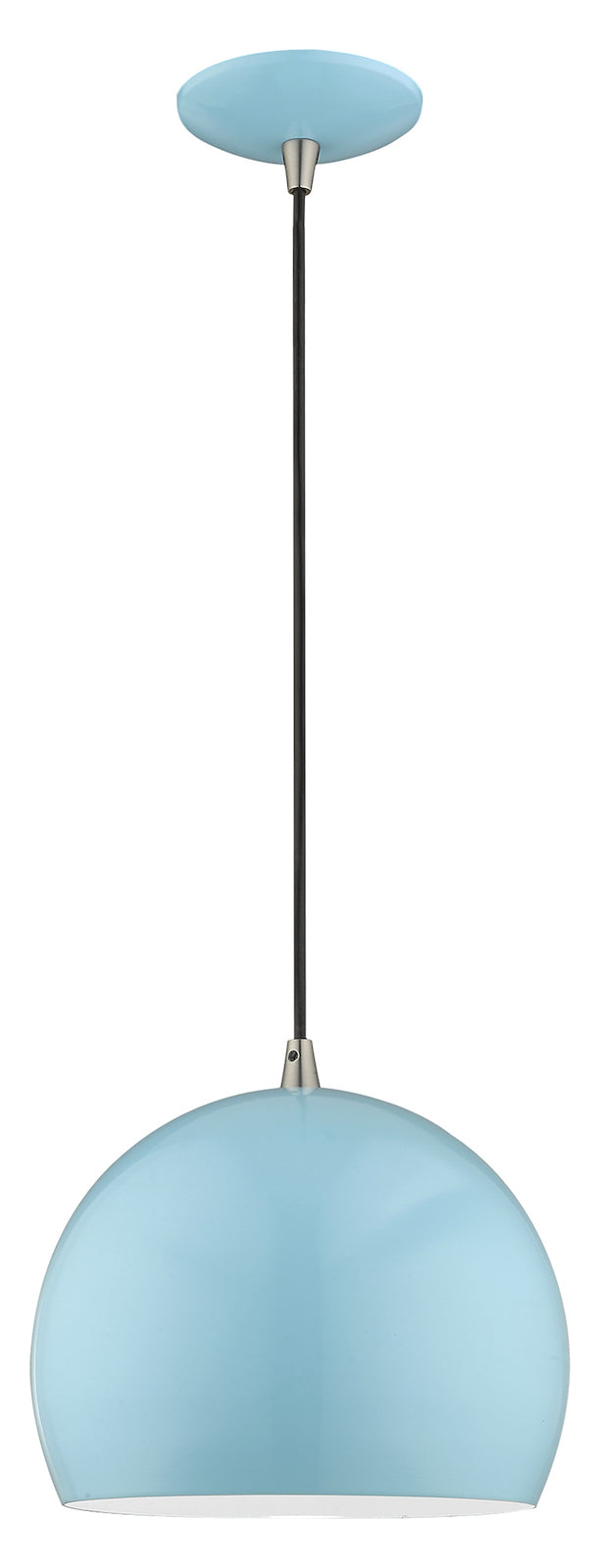Metal Shade 10 Inch 1 Light Mini Pendant by Livex Lighting