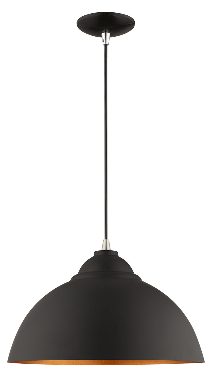 Metal Shade 15.5 Inch 1 Light Mini Pendant by Livex Lighting