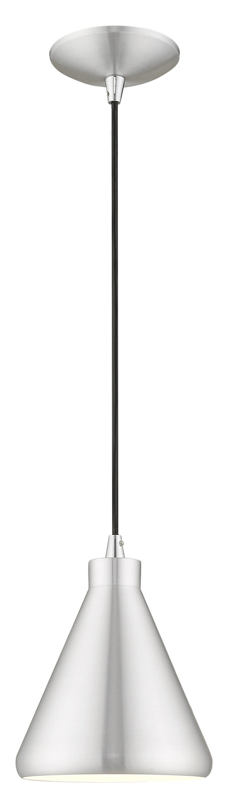 Metal Shade 7 Inch 1 Light Mini Pendant by Livex Lighting