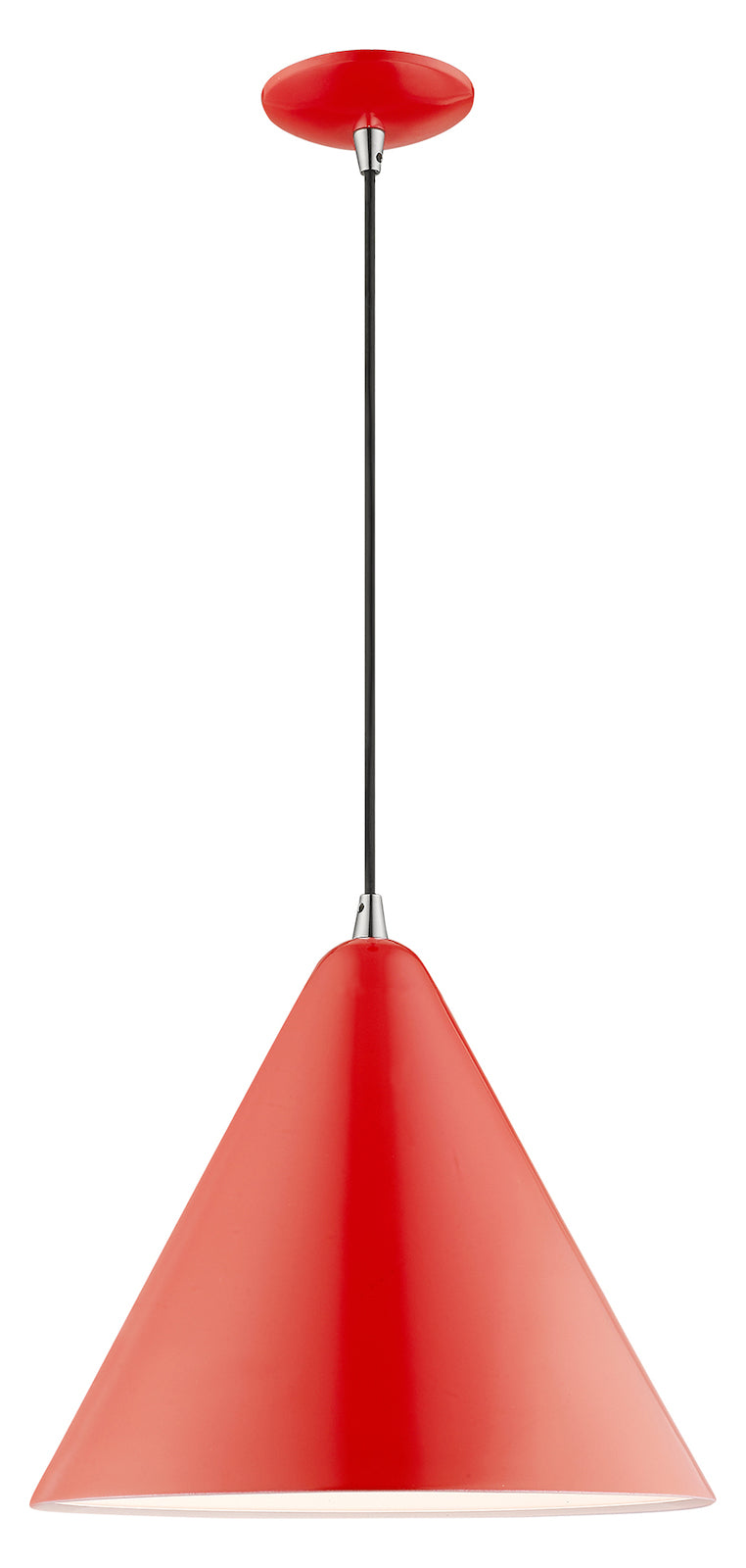 Metal Shade 14 Inch 1 Light Mini Pendant by Livex Lighting