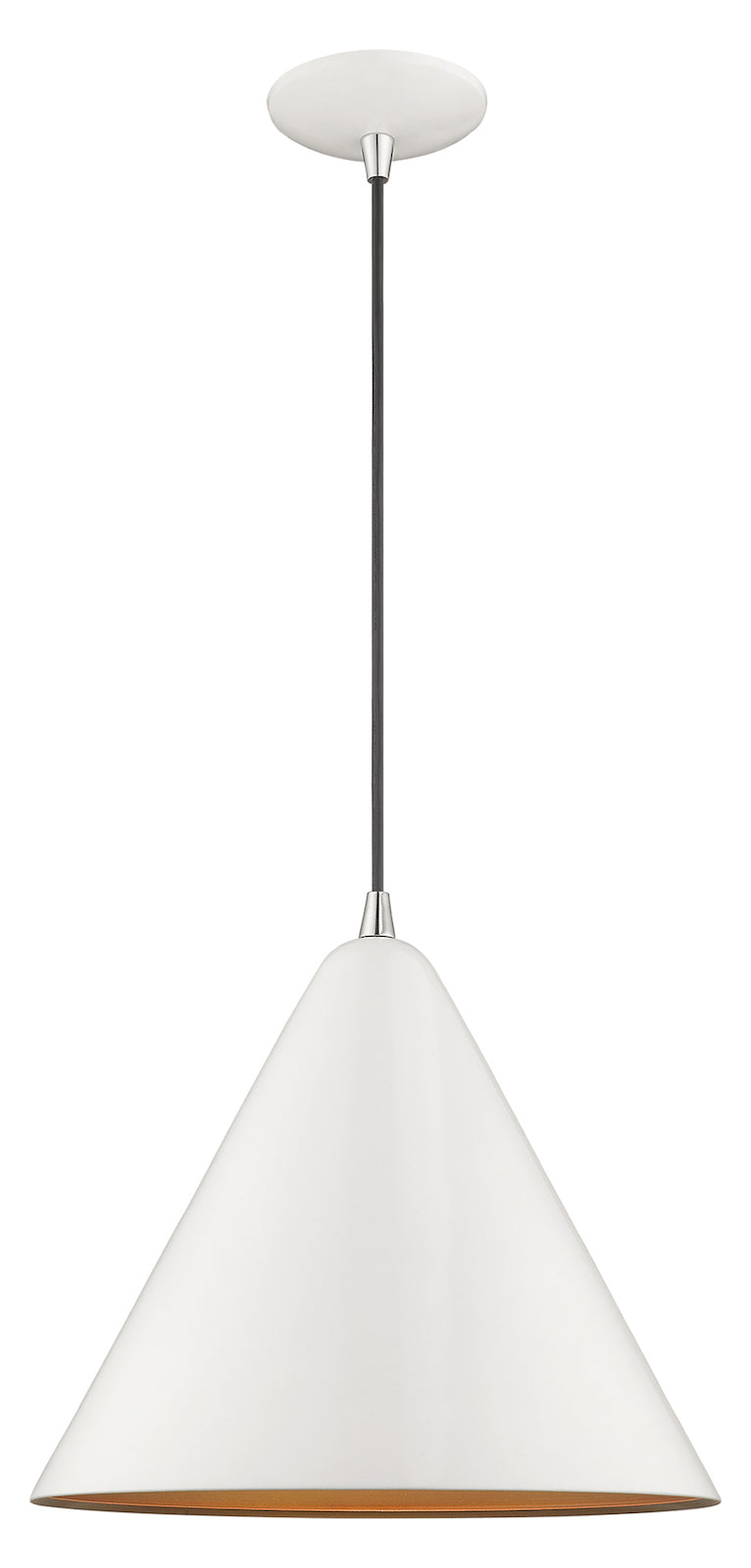 Metal Shade 14 Inch 1 Light Mini Pendant by Livex Lighting