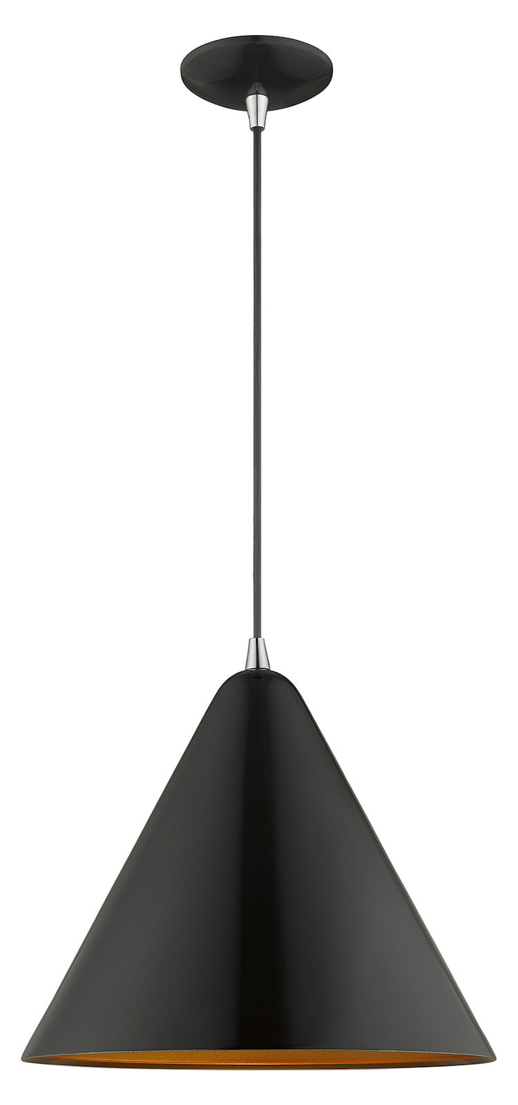 Metal Shade 14 Inch 1 Light Mini Pendant by Livex Lighting