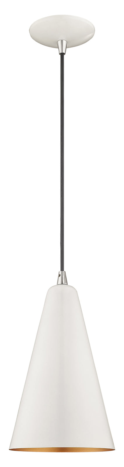 Metal Shade 7.35 Inch 1 Light Mini Pendant by Livex Lighting