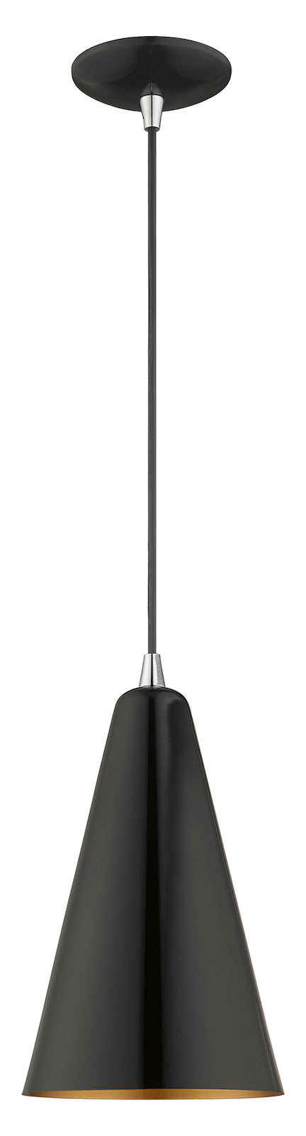 Metal Shade 7.35 Inch 1 Light Mini Pendant by Livex Lighting