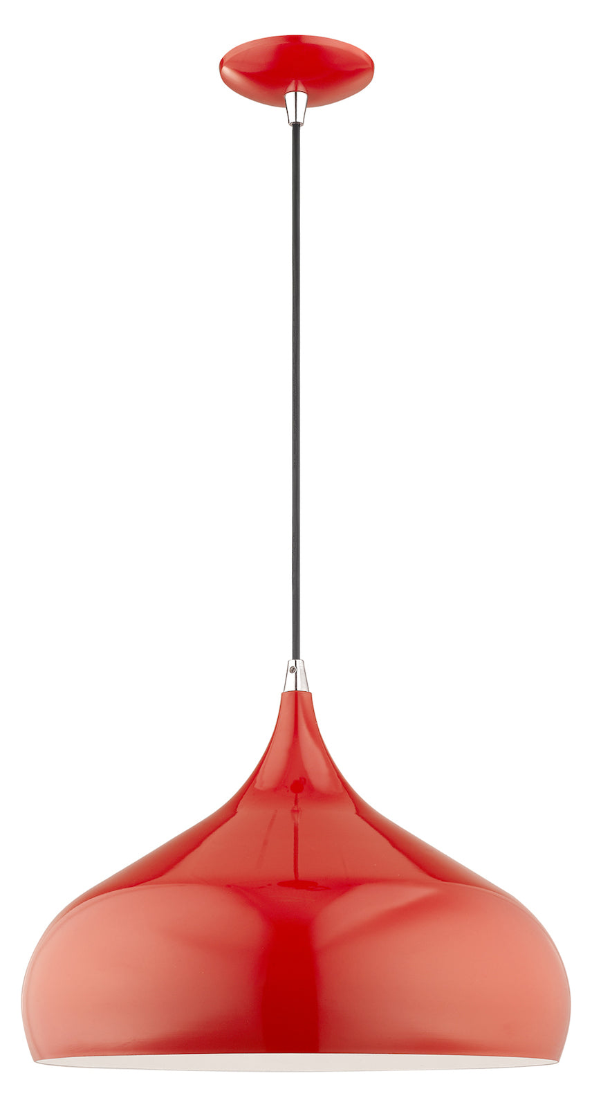 Metal Shade 15.75 Inch 1 Light Mini Pendant by Livex Lighting