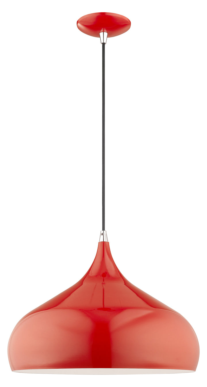 Metal Shade 15.75 Inch 1 Light Mini Pendant by Livex Lighting