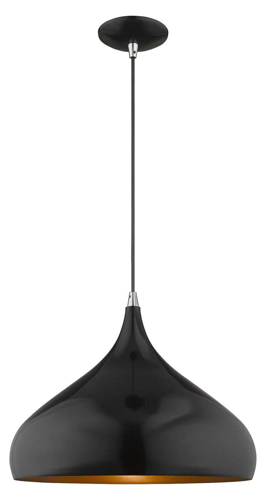 Metal Shade 15.75 Inch 1 Light Mini Pendant by Livex Lighting