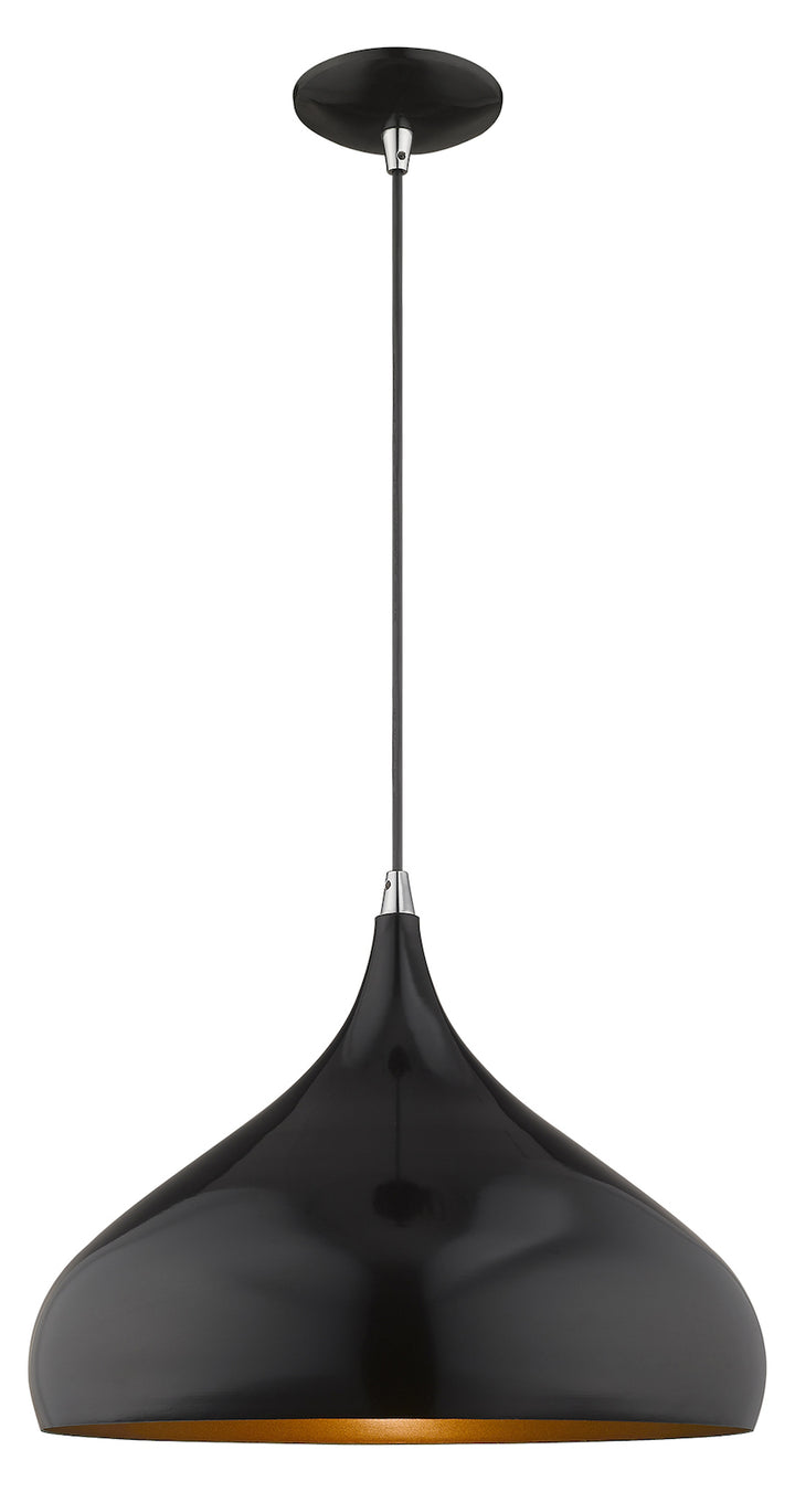 Metal Shade 15.75 Inch 1 Light Mini Pendant by Livex Lighting