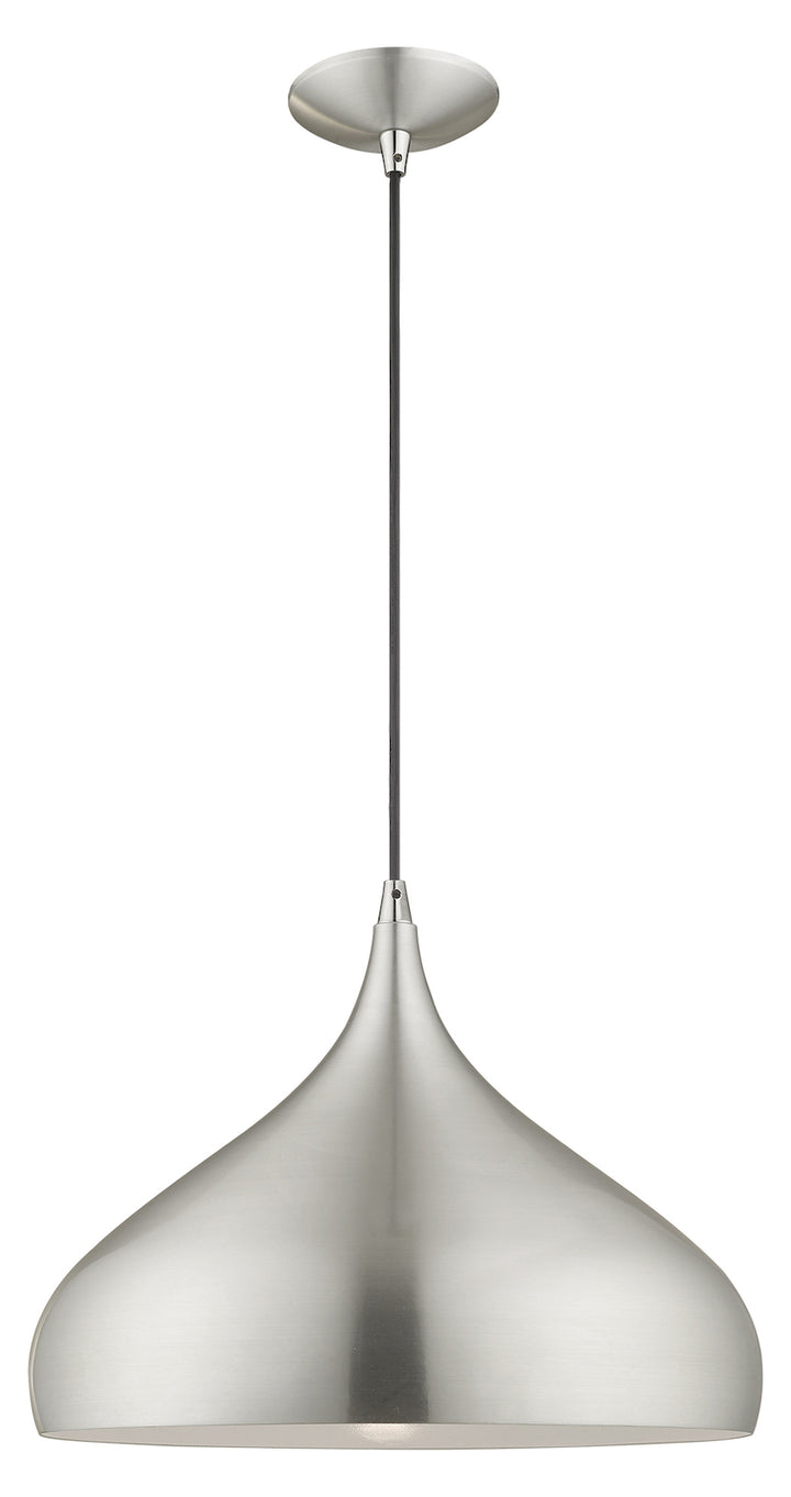 Metal Shade 15.75 Inch 1 Light Mini Pendant by Livex Lighting