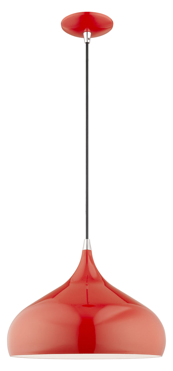 Metal Shade 13.75 Inch 1 Light Mini Pendant by Livex Lighting
