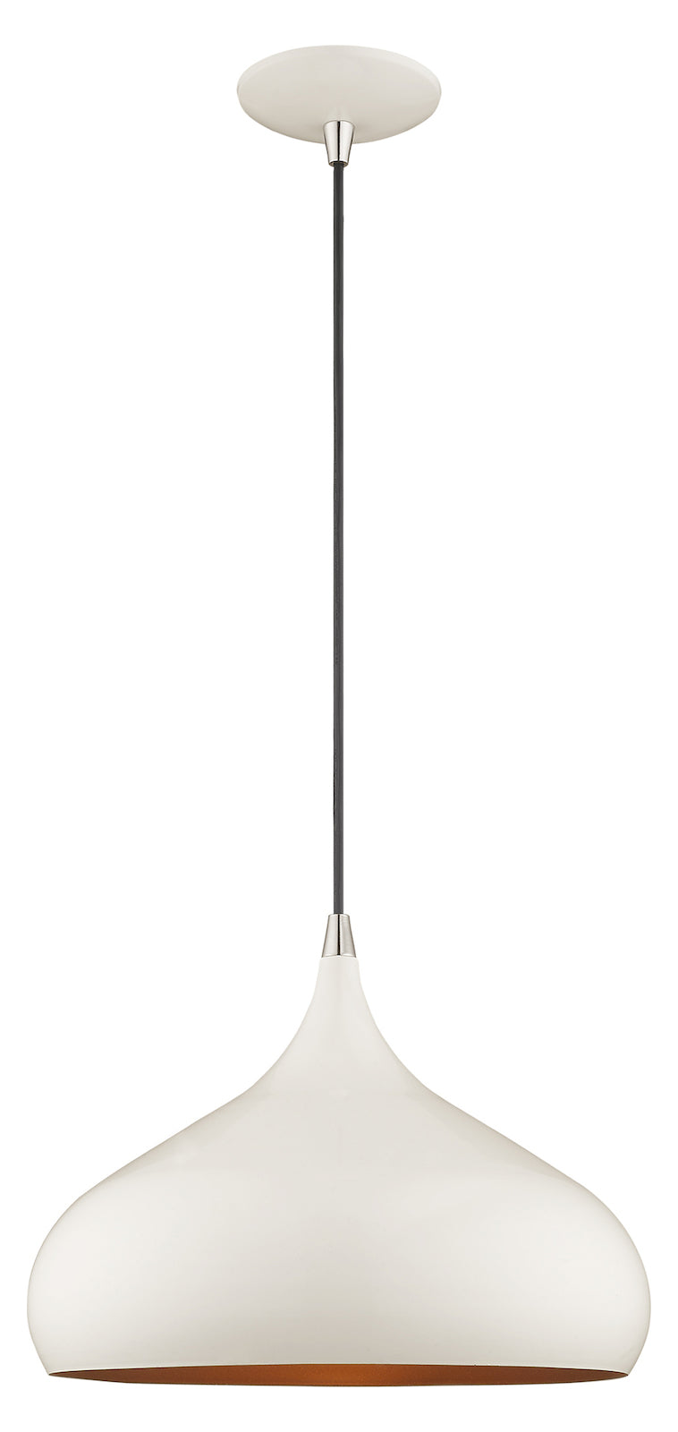 Metal Shade 13.75 Inch 1 Light Mini Pendant by Livex Lighting