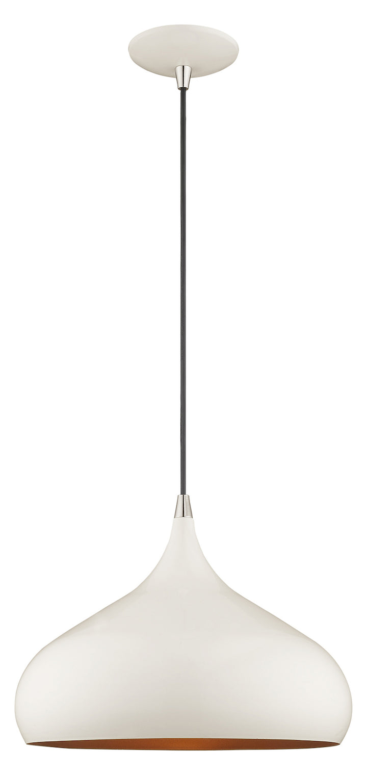 Metal Shade 13.75 Inch 1 Light Mini Pendant by Livex Lighting