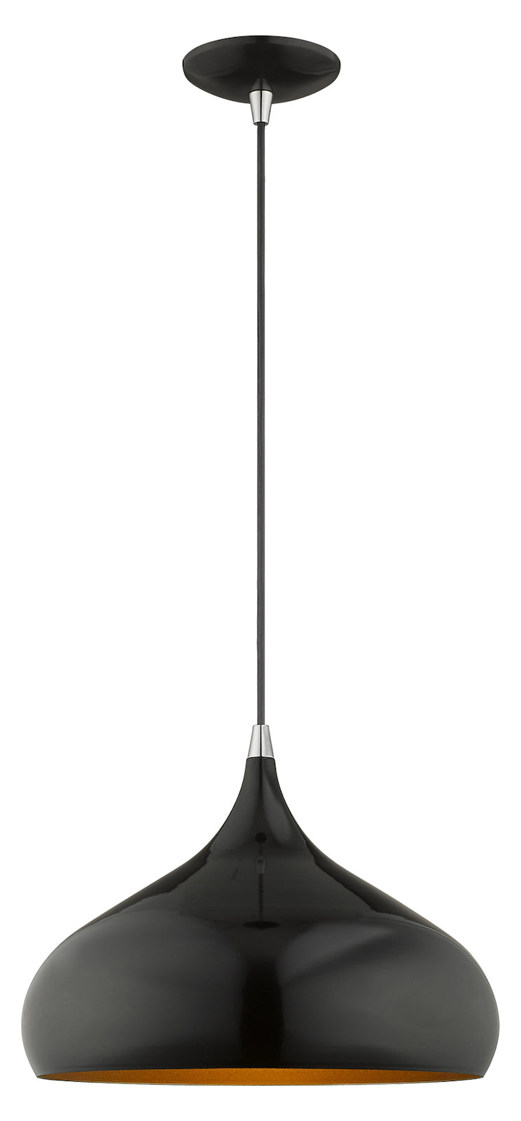 Metal Shade 13.75 Inch 1 Light Mini Pendant by Livex Lighting