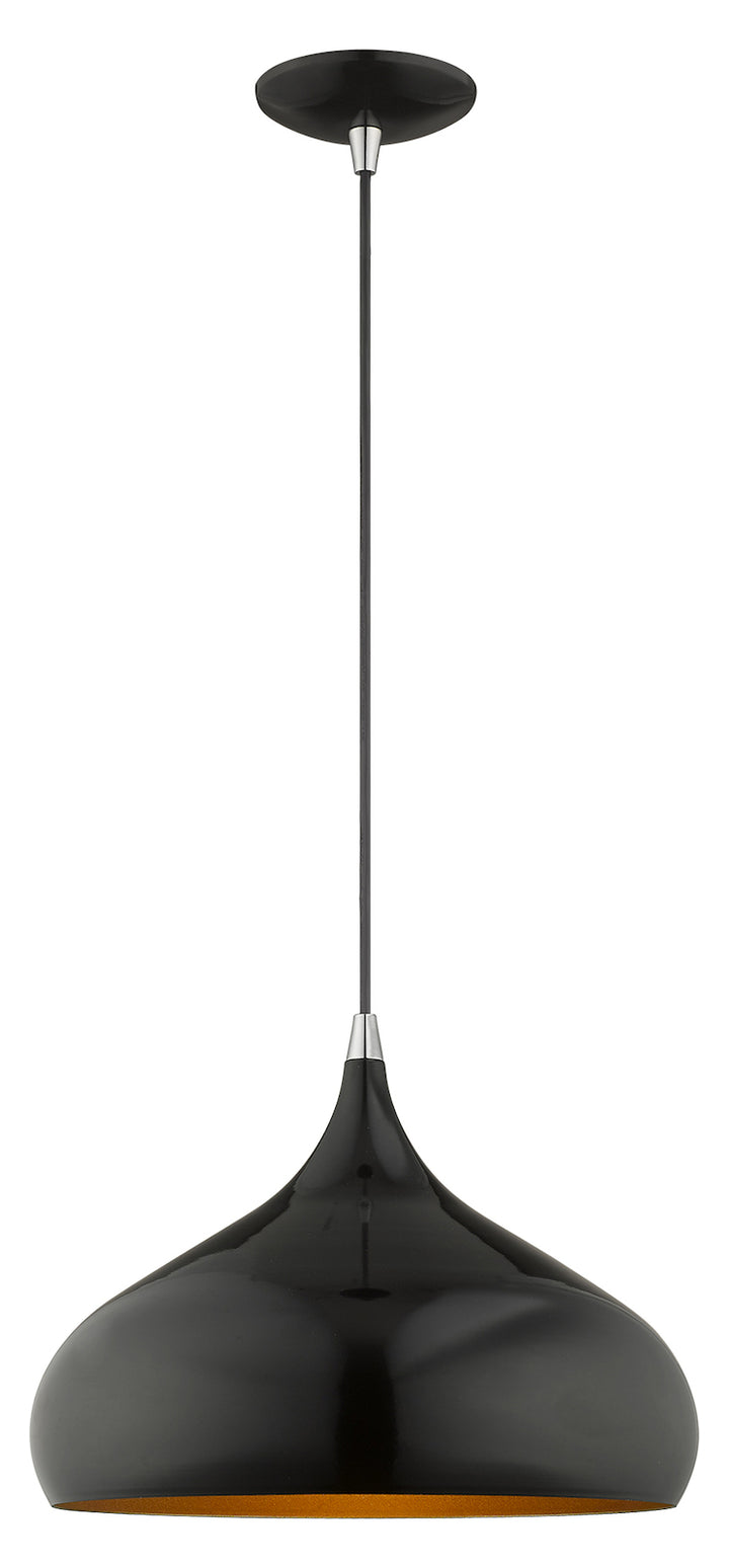 Metal Shade 13.75 Inch 1 Light Mini Pendant by Livex Lighting