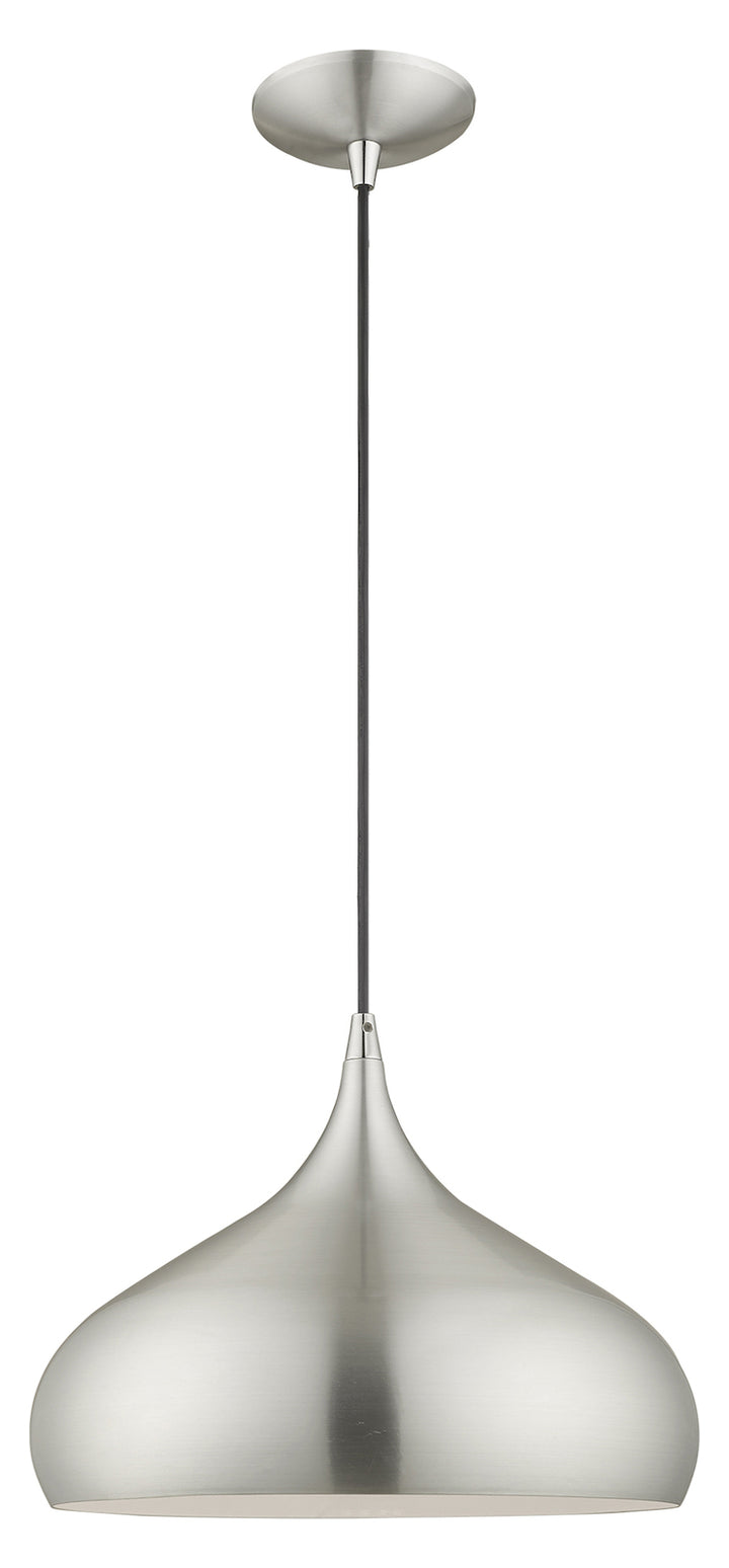 Metal Shade 13.75 Inch 1 Light Mini Pendant by Livex Lighting