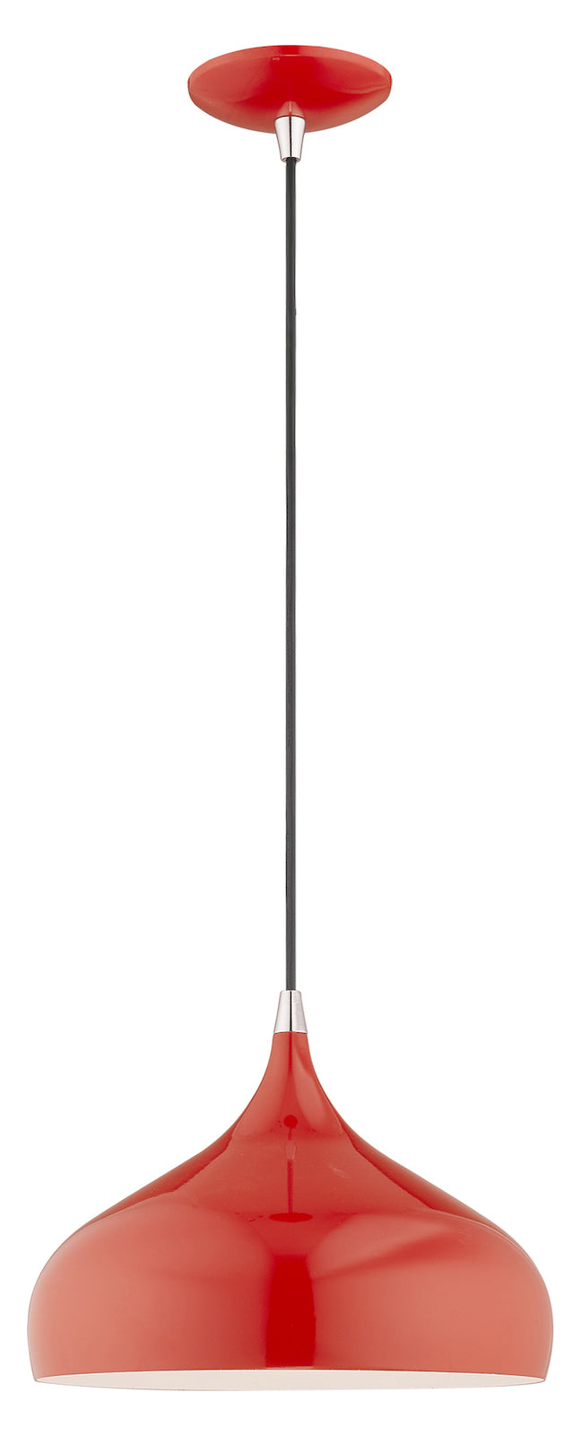Metal Shade 11.75 Inch 1 Light Mini Pendant by Livex Lighting
