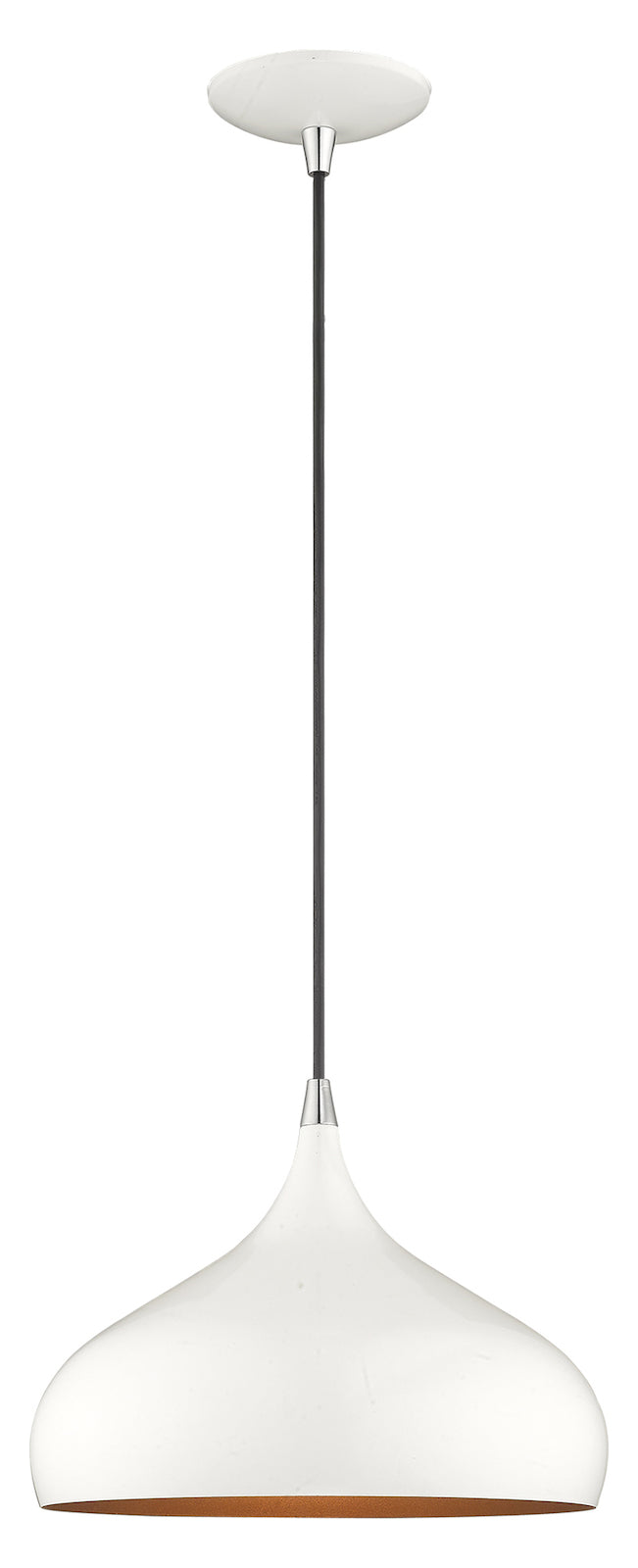 Metal Shade 11.75 Inch 1 Light Mini Pendant by Livex Lighting