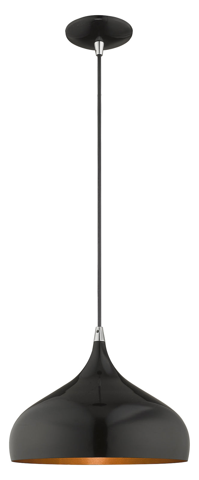Metal Shade 11.75 Inch 1 Light Mini Pendant by Livex Lighting
