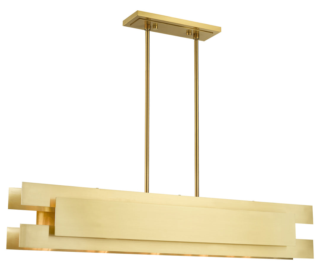 5 Light Linear Chandelier by Livex Lighting