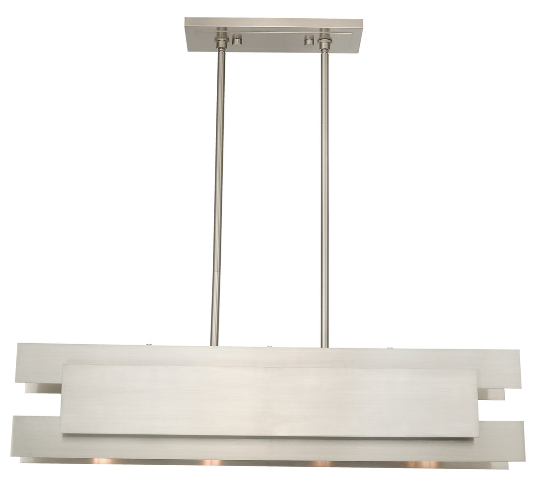 4 Light Linear Chandelier by Livex Lighting