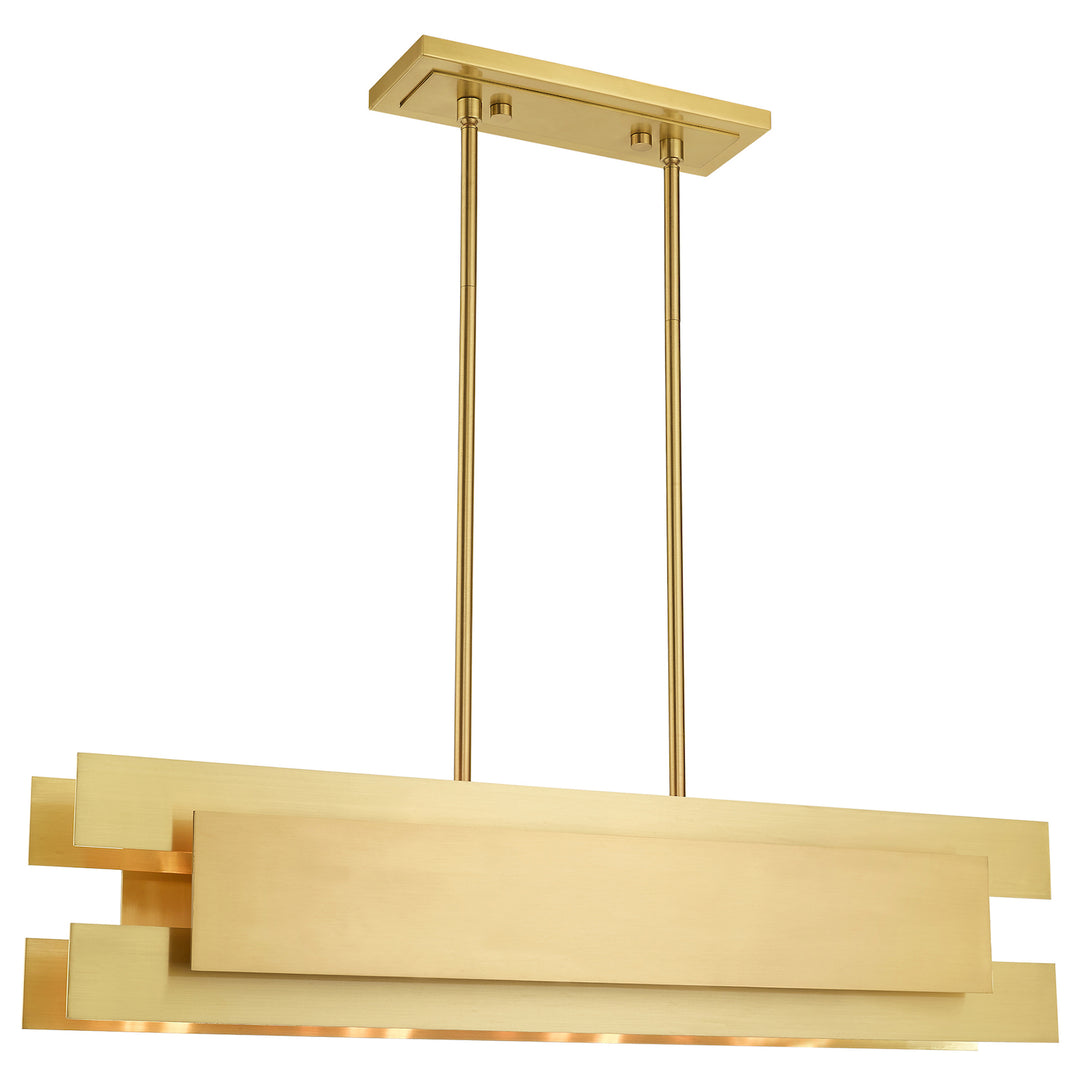 4 Light Linear Chandelier by Livex Lighting