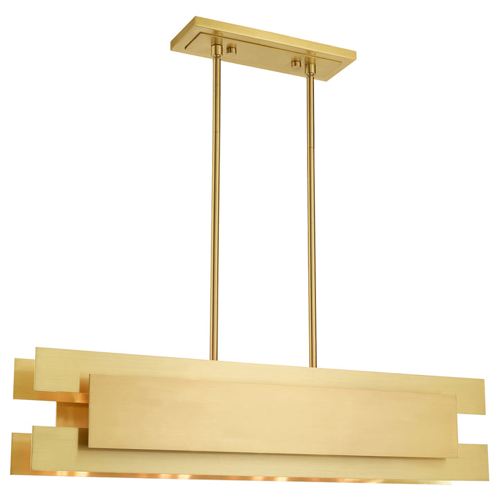 4 Light Linear Chandelier by Livex Lighting