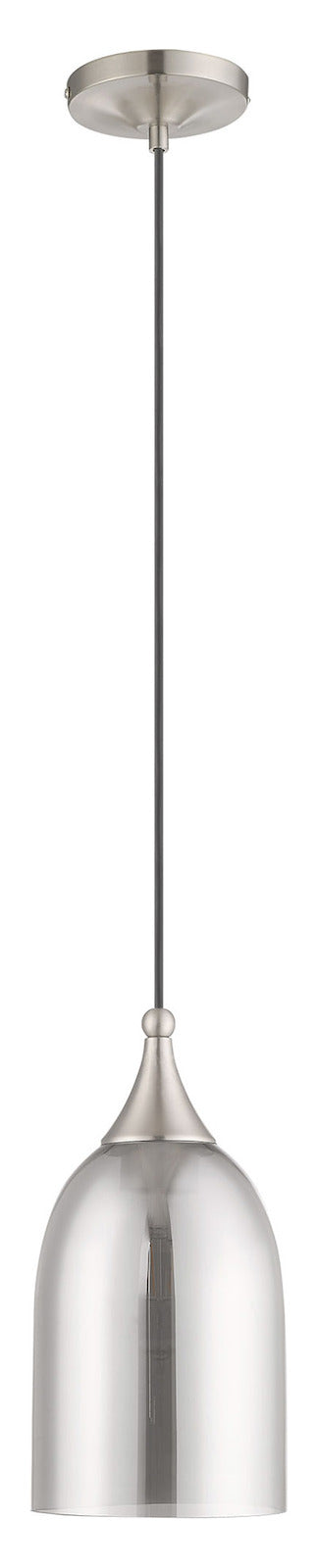 Art Glass 6.25 Inch 1 Light Mini Pendant With Smoke Glass