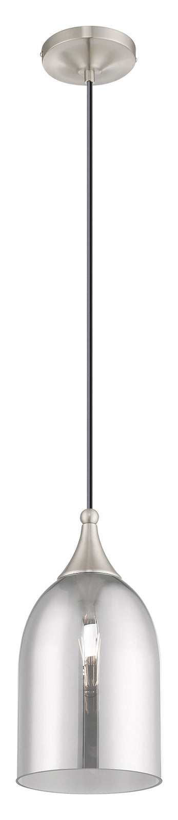 Art Glass 6.25 Inch 1 Light Mini Pendant With Smoke Glass