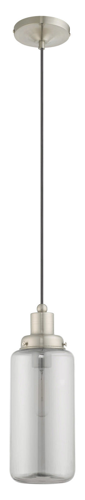 Art Glass 5 Inch 1 Light Mini Pendant With Smoke Glass