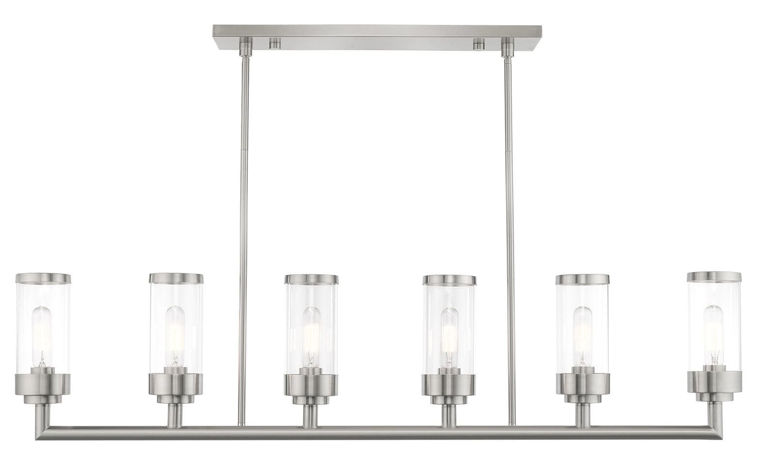 6 Light Linear Chandelier by Livex Lighting